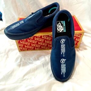 Vans ComfyCush Slip-Skool Distort Dress Blues